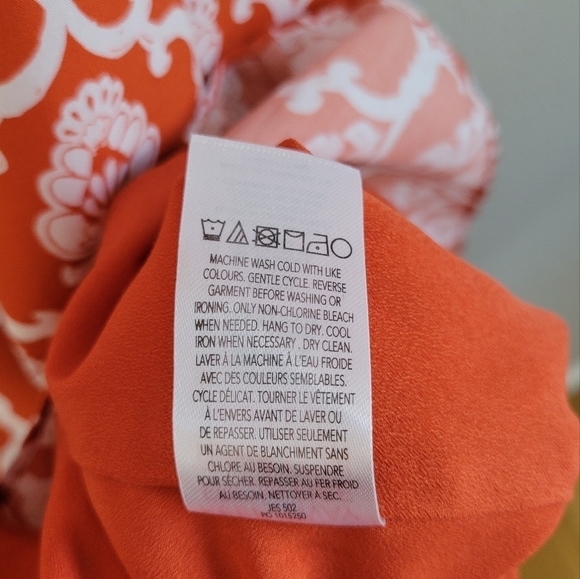HATLEY Meghan Dress Orange Block Print Sleeveless Tank sz M - Picture 9 of 9
